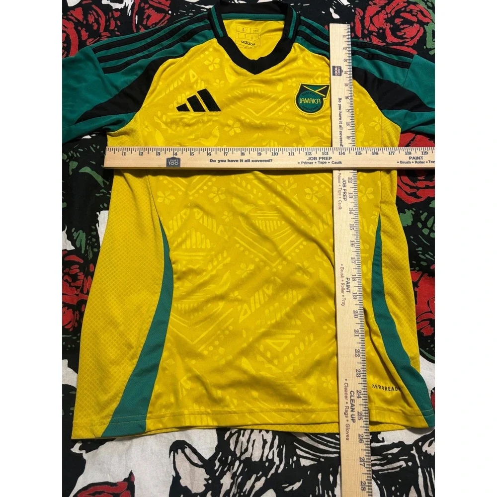 Adidas Jamaica Football Federation Reggae Boyz Home Jersey Yellow Green Small
